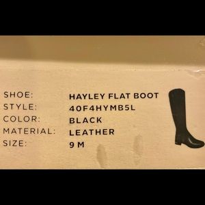 Michael Kors Hayley Flat Boot Black leather 9M